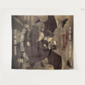 Tenture Dracula Kissing Halloween Photo Booth Arrière-plan (Devant (Horizontal))