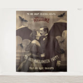 Tenture Dracula Kissing Halloween Photo Booth Arrière-plan (Devant)