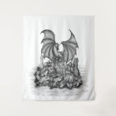 Tenture Dragon avec Zombie (Devant)