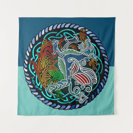 Tenture Dragon celtique (Devant (Horizontal))