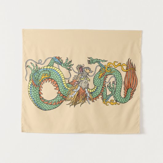 Tenture Dragon chinois traditionnel (Devant (Horizontal))