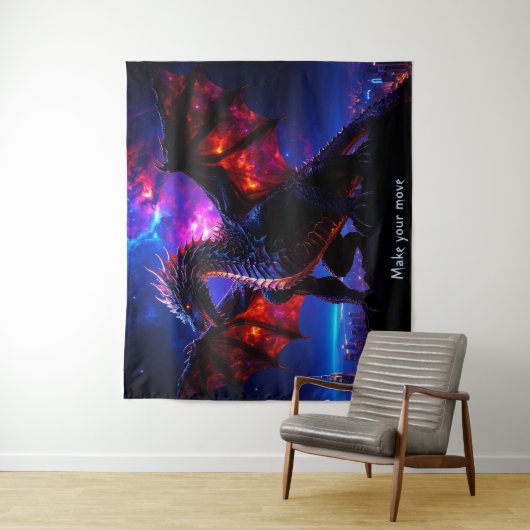Tenture Dragon City 001 Tapestry (En situation)