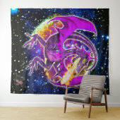 Tenture Dragon cosmique de Tourmaline (En situation (horizontale))