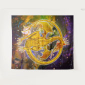 Tenture Dragon cosmique Topaz (Devant (Horizontal))