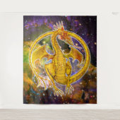 Tenture Dragon cosmique Topaz (Devant)