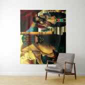 Tenture Dragon de chat de la reine égyptienne (En situation)