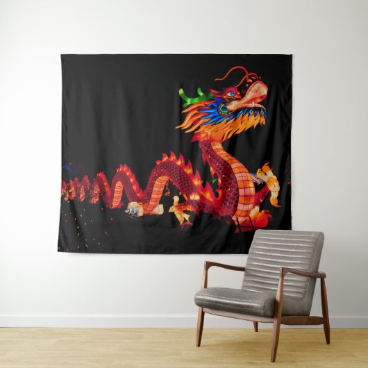 Tenture Dragon de défilé chinois (En situation (horizontale))