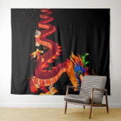 Tenture Dragon de défilé chinois (En situation (horizontale))