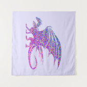 Tenture Dragon de mosaïque Extraordinaire violet (Devant (Horizontal))