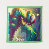 Tenture Dragon de Noël 3 (Devant (Horizontal))