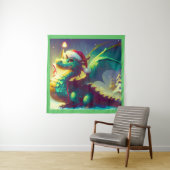 Tenture Dragon de Noël 3 (En situation)
