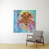 Tenture DRAGON DES MERS ET VAGUES BLEUES Fantaisie (En situation (horizontale))