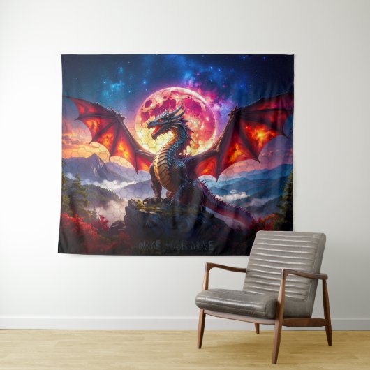 Tenture Dragon Grid 001 (En situation (horizontale))