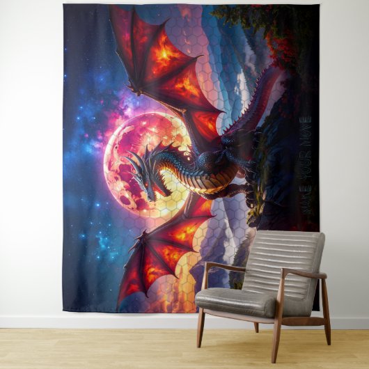 Tenture Dragon Grid 001 (En situation)