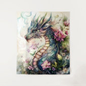 Tenture Dragon Lotus Mystique (Devant)