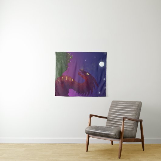 Tenture Dragon médiéval (En situation (horizontale))