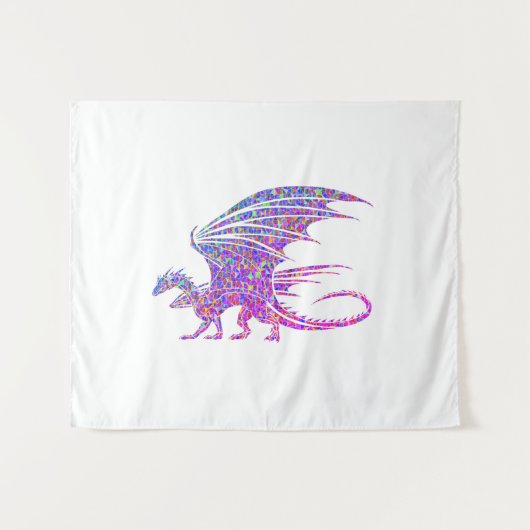 Tenture Dragon Mosaïque Incroyable (Devant (Horizontal))