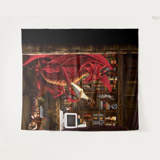 Tenture Dragon Podcast Library (Devant (Horizontal))