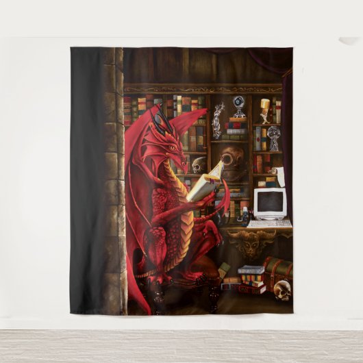 Tenture Dragon Podcast Library (Devant)