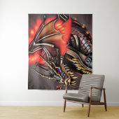 Tenture Dragon Steampunk (En situation)