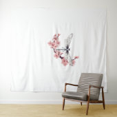 Tenture Dragonfly Cherry Blossom Art Dragonflies T-Shirt_3 (En situation (horizontale))