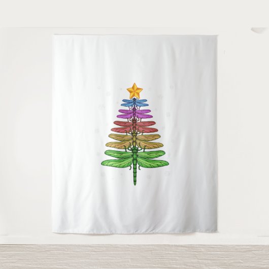 Tenture Dragonfly Christmas Tree Chemise Insect Lover Xmas (Devant)