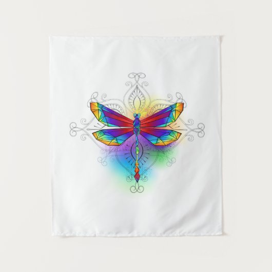 Tenture Dragonfly en arc-en-ciel (Devant)
