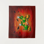 Tenture Dragons - Joyeux Halloween ! Aujourd'hui je vais c (Devant)