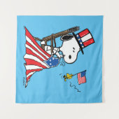 Tenture Drapeau 4 juillet à coudre Snoopy (Devant (Horizontal))