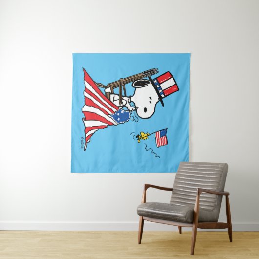 Tenture Drapeau 4 juillet à coudre Snoopy (En situation (horizontale))
