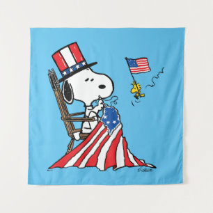 Tenture Drapeau 4 juillet à coudre Snoopy