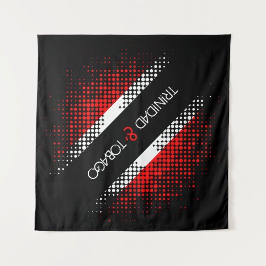Tenture Drapeau Abstrait du Motif de points de Trinité-et- (Devant (Horizontal))