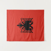 Tenture Drapeau albanais (Devant (Horizontal))
