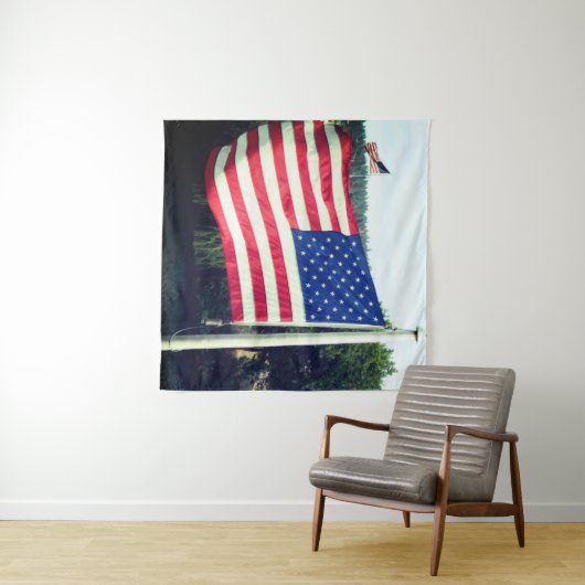 Tenture Drapeau américain (En situation (horizontale))