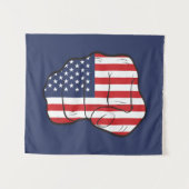 Tenture Drapeau américain (Devant (Horizontal))