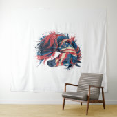 Tenture Drapeau américain (En situation (horizontale))