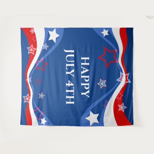 Tenture Drapeau américain design moderne (Devant (Horizontal))