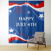 Tenture Drapeau américain design moderne (En situation)