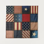 Tenture Drapeau Américain, Motif sans chichi. (Devant (Horizontal))