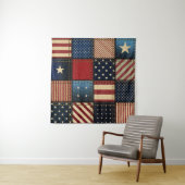 Tenture Drapeau Américain, Motif sans chichi. (En situation)