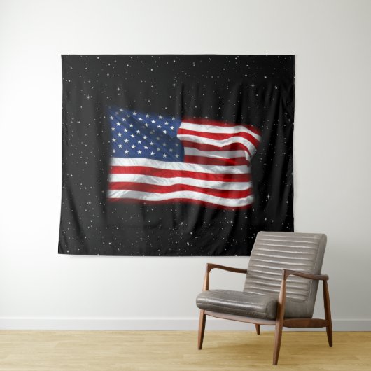 Tenture Drapeau américain patriotique États-Unis (En situation (horizontale))