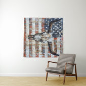 Tenture Drapeau américain patriotique long crâne Tapisseri (En situation (horizontale))