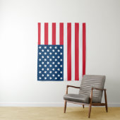 Tenture Drapeau Américain Rouge Blanc et Bleu (En situation)