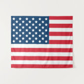 Tenture Drapeau Américain Rouge Blanc et Bleu (Devant (Horizontal))