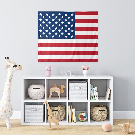 Tenture Drapeau Américain Rouge Blanc et Bleu