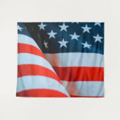 Tenture Drapeau américain rouge blanc et bleu (Devant (Horizontal))