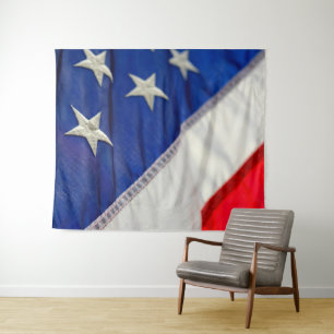 Tenture Drapeau Américain USA Rouge Blanc Bleu
