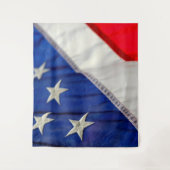 Tenture Drapeau Américain USA Rouge Blanc Bleu (Devant)