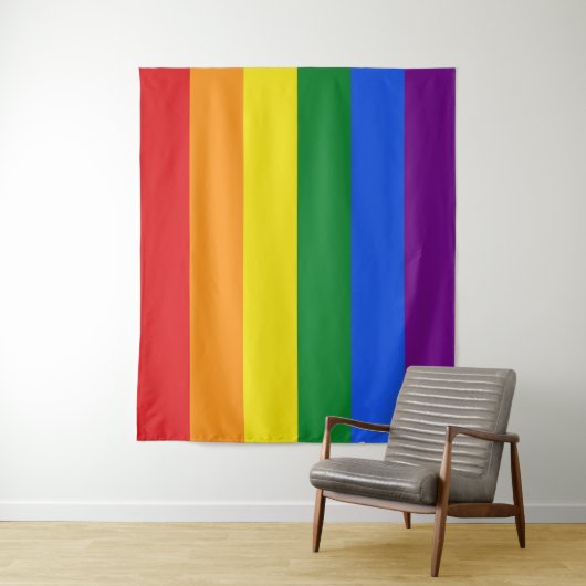 Tenture Drapeau arc-en-ciel (En situation)