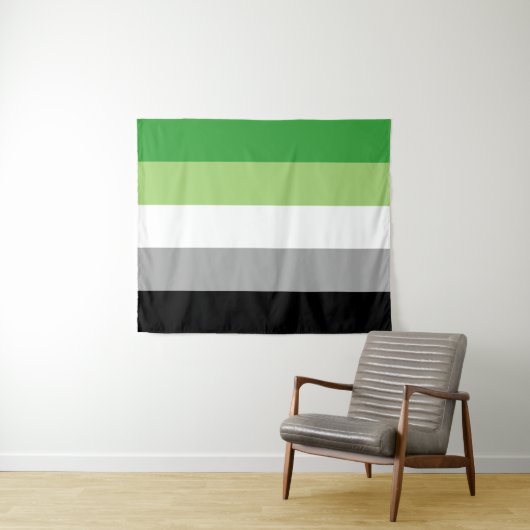 Tenture Drapeau aromantique 50 x 60 (En situation (horizontale))